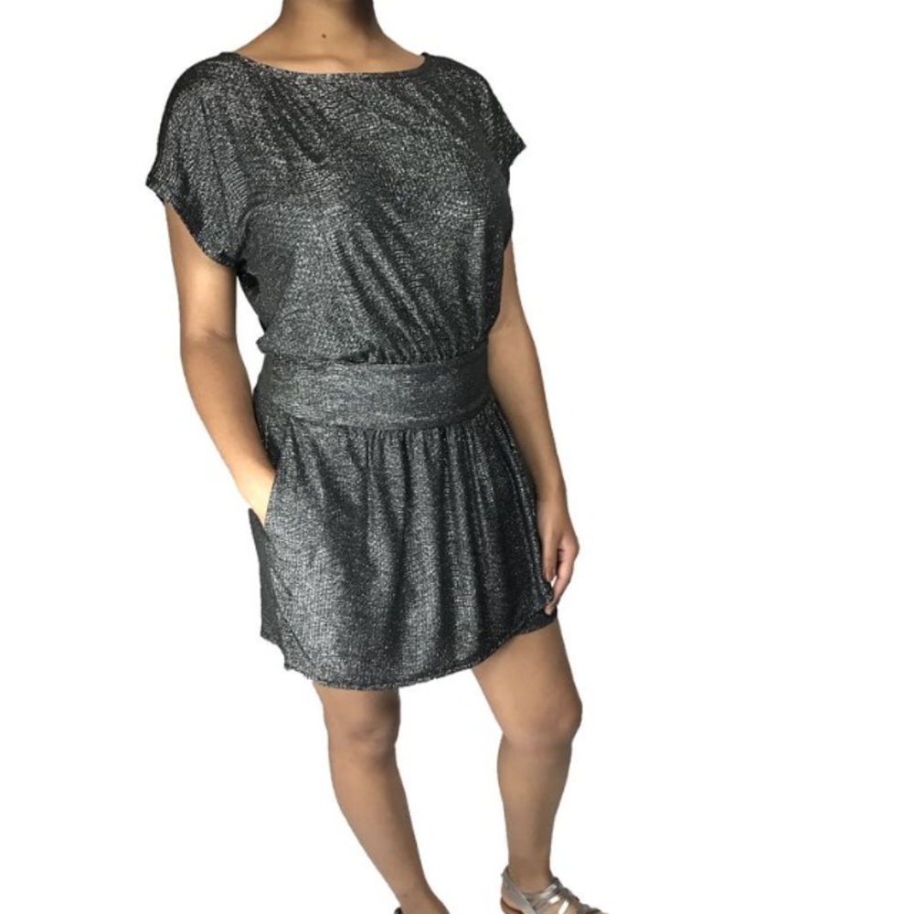 BCBGeneration Shimmery Charcoal Dress